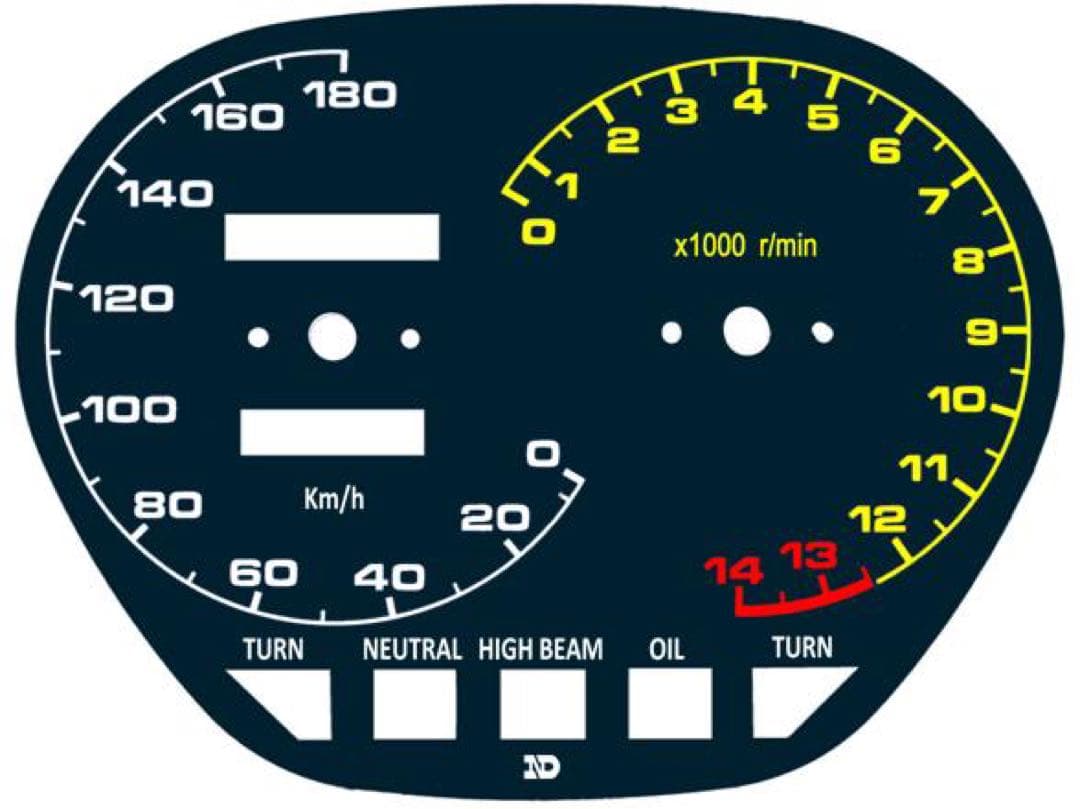 ワンオフ♪GSX−S刀(カタナ)用オリジナルメーターパネル♪7501100