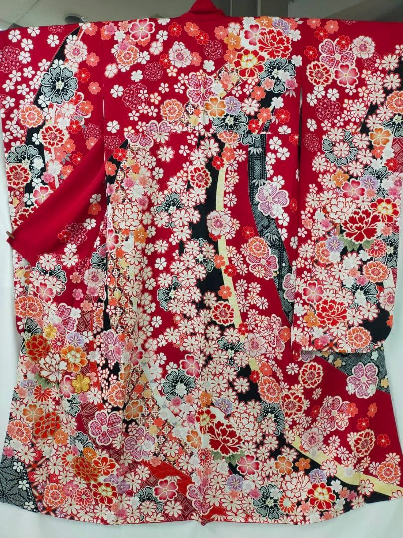 WA-Modern】正絹 絞り振袖 7点フルセット - メルカリ