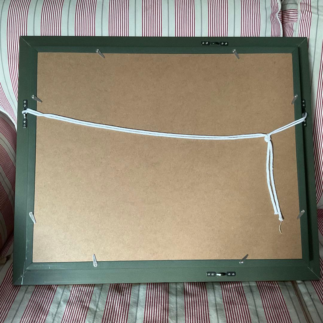 絵画 油絵 板谷モア 二頭の馬とキューピッド 額装 サイン 限定作品