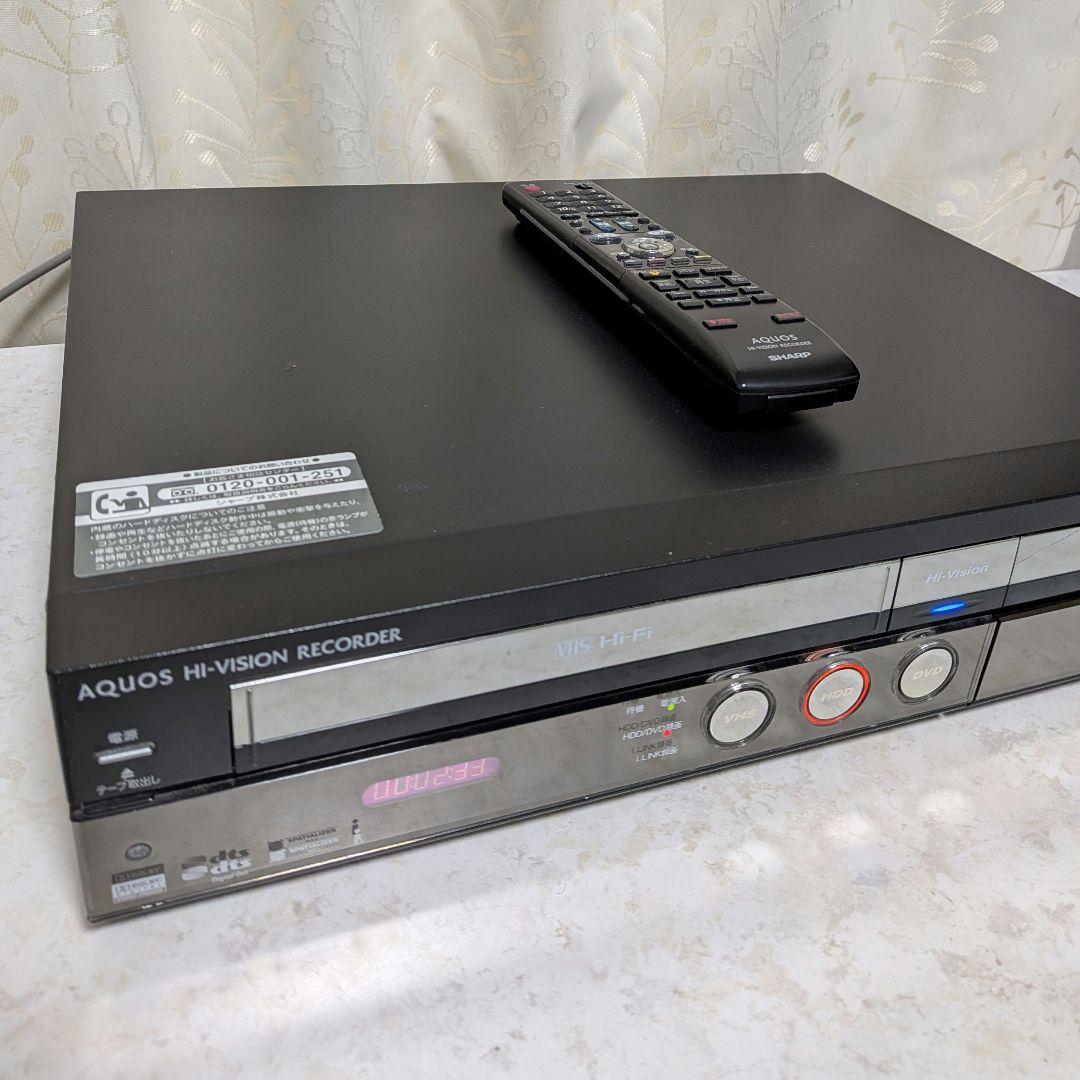 シャープAQUOSビデオ一体型HDD／DVDレコーダー【DV-ACV52】動作品