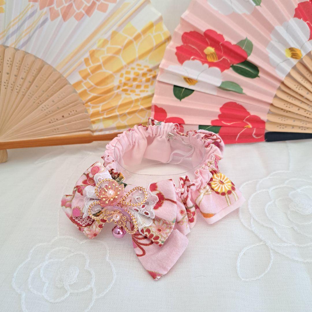 短毛シュシュ(ピンク②)わんちゃん猫ちゃん用