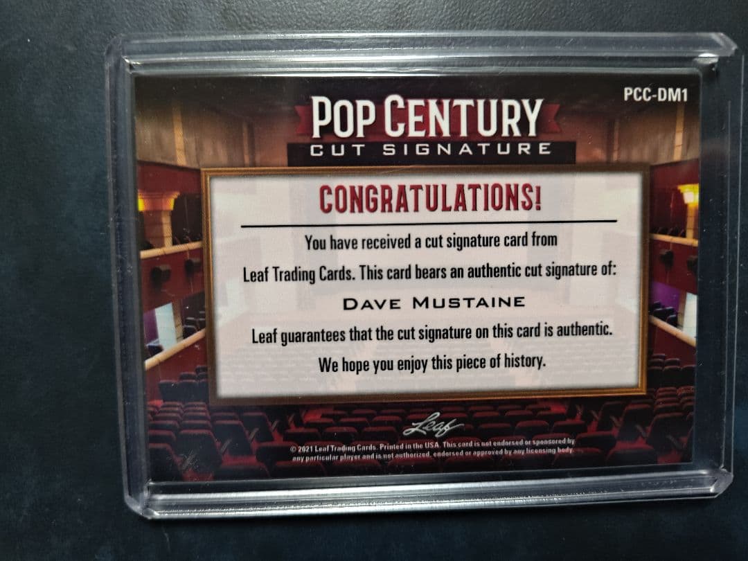 Dave Mustaine メガデス 直筆サインカード POP Century