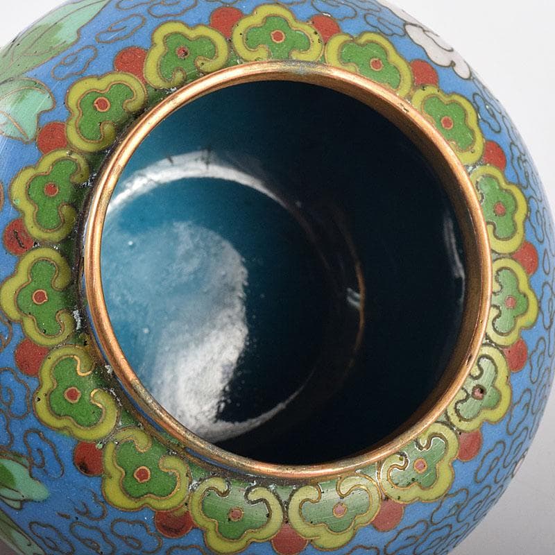 中国 古七宝琺瑯彩 花文 蓋爐 香炉 煎茶碗 3点まとめて V R8616 - メルカリ