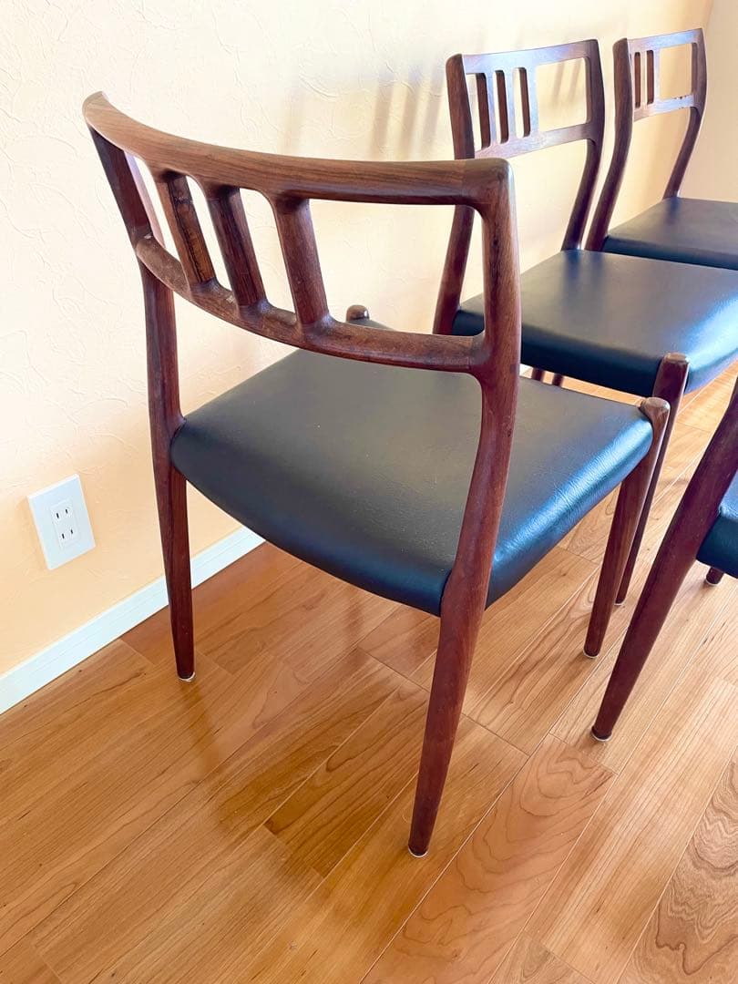 ダイニングチェア4脚 デンマークニールス・モラー チーク材 椅子 大塚