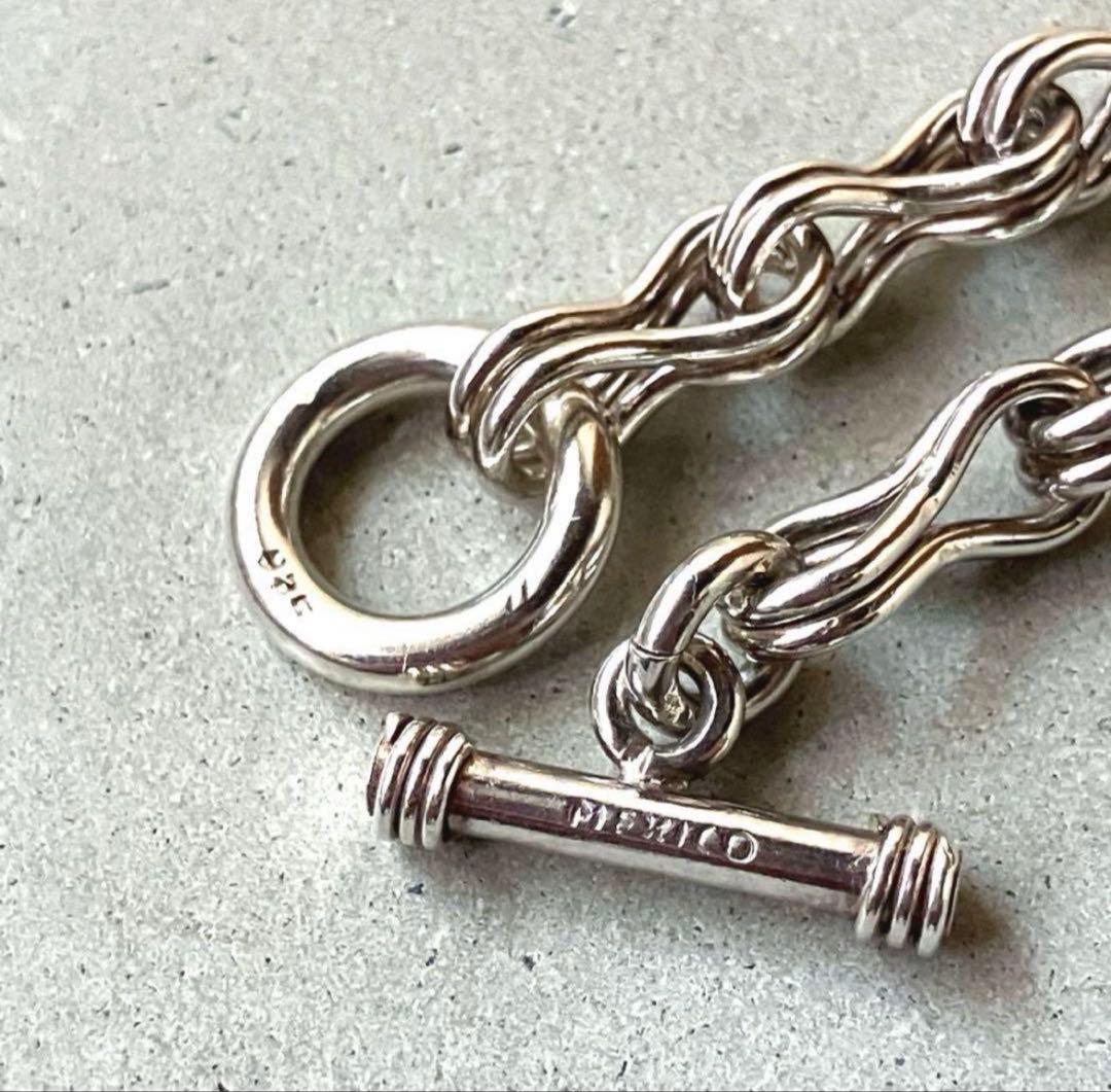 メキシコ 925 シルバー マラカイトカラー オーバルチェーン