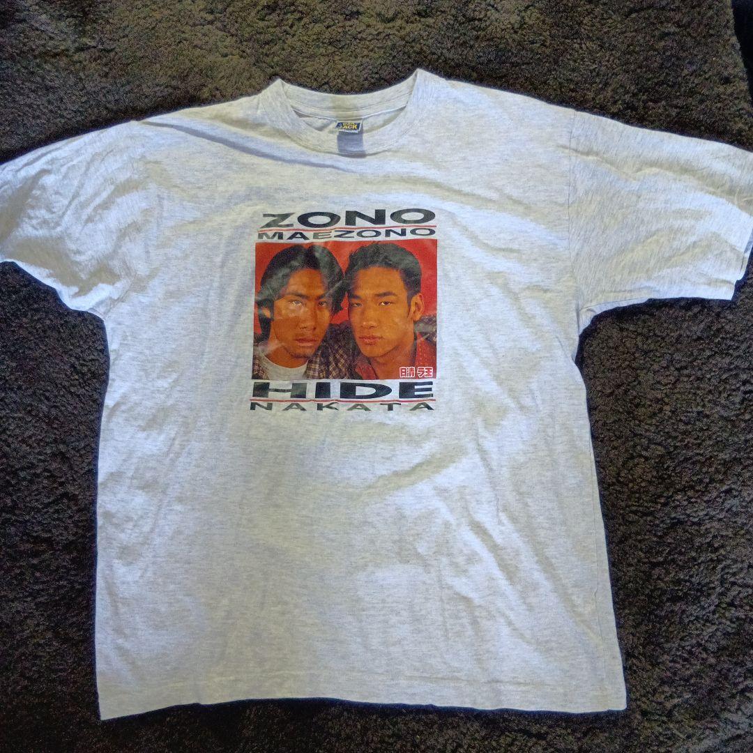日清ラ王 中田英寿 前園真聖 サッカー 非売品 Tシャツ Lサイズ 90S