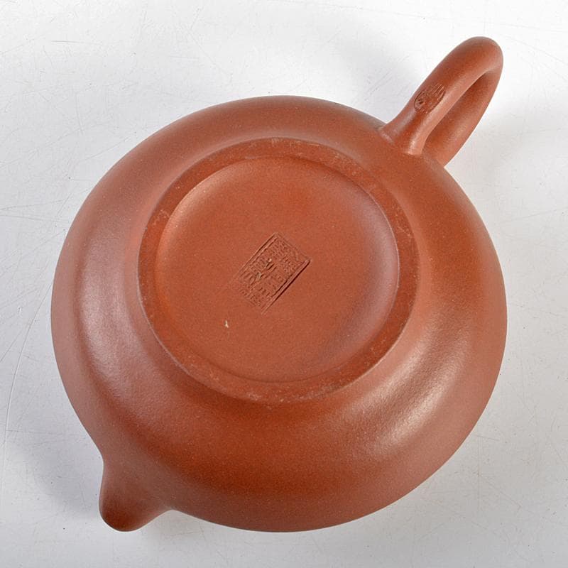 中国荊渓恵孟臣製 紫砂朱泥漢詩竹文急須茶壷MR5858