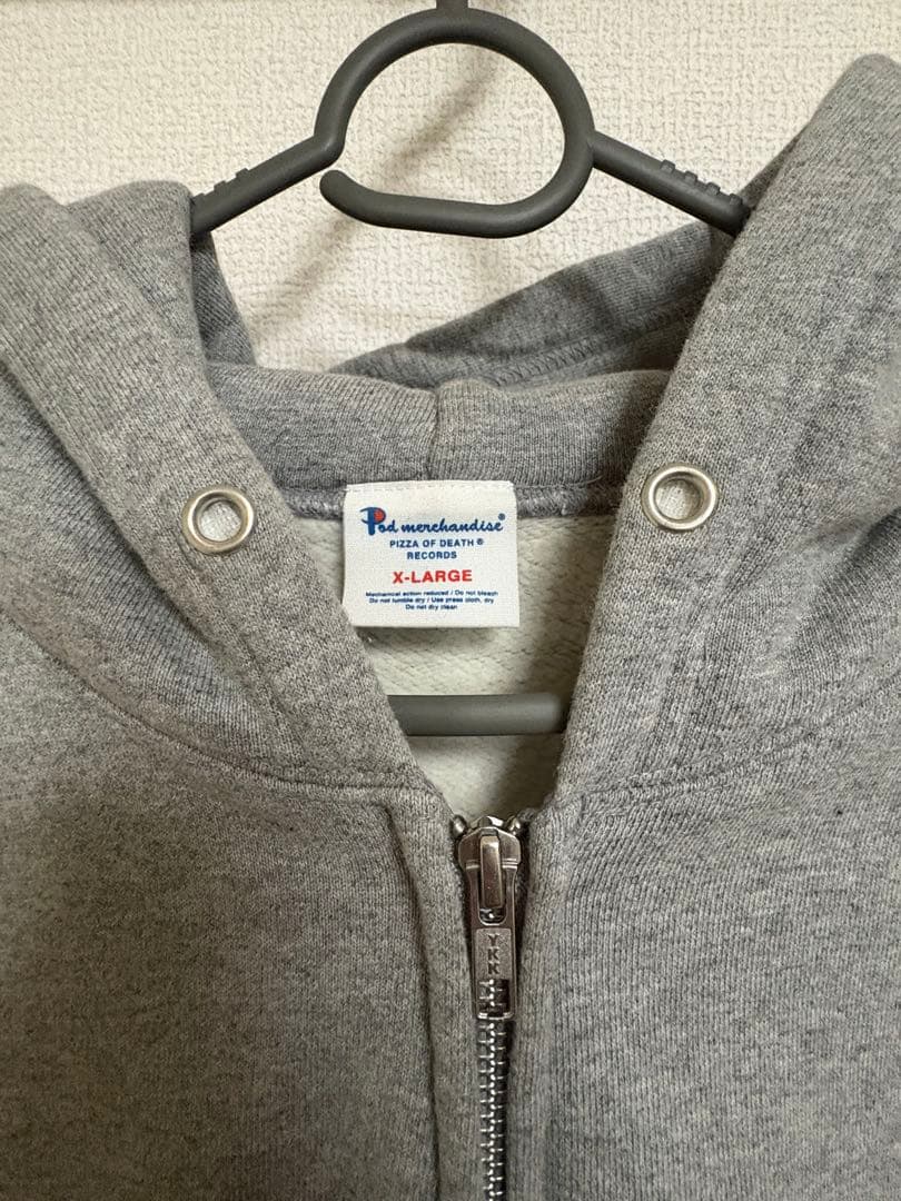 PIZZA OF DEATH ジップアップフーディ X-LARGE グレー - メルカリ