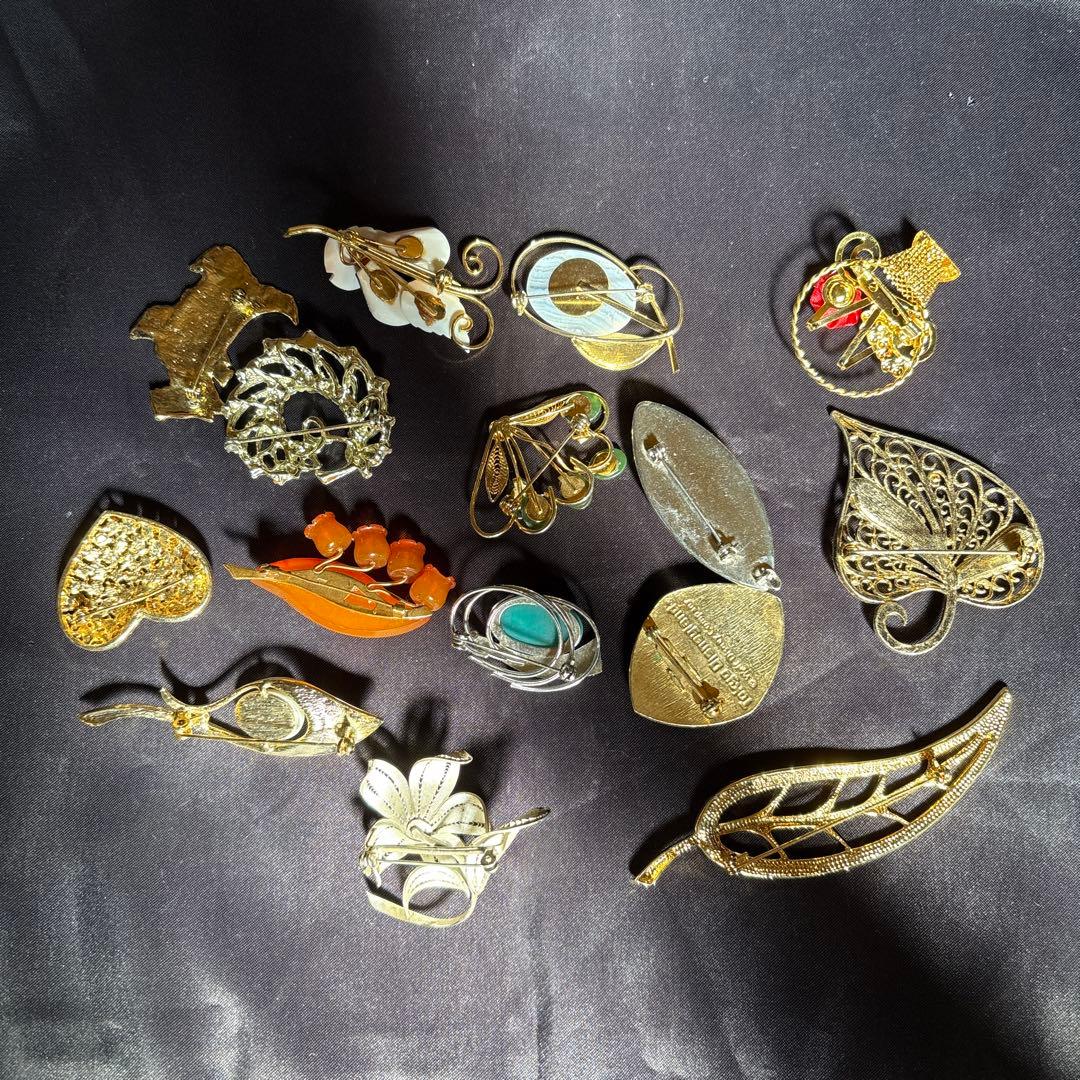 ビンテージブローチセット 最も安い 15個 ヴィンテージブローチ15個セット