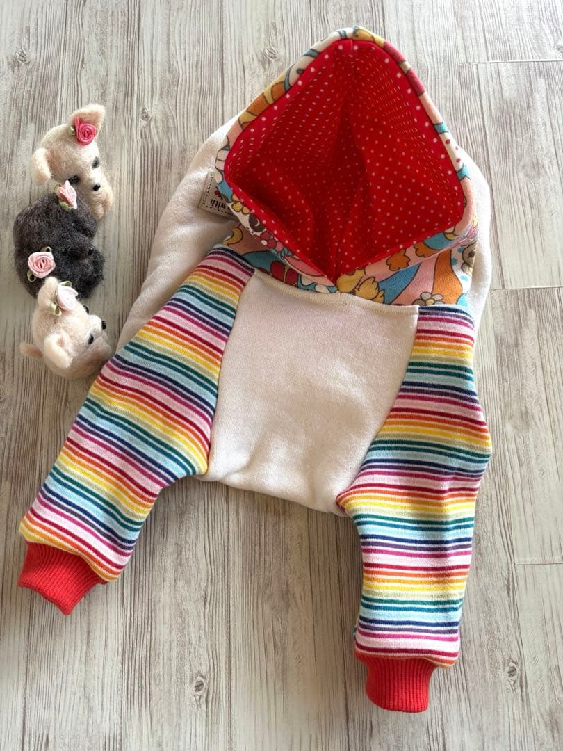 犬服 ラグラン フード(LL) ꒡̈⃝Lily꒡̈⃝ハンドメイド - メルカリ