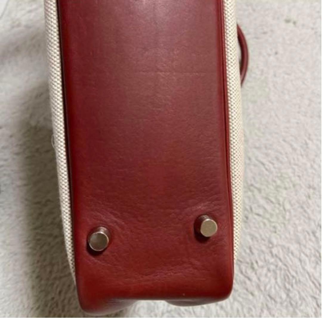 HERMES エルメス　バッグ プリュムドッグ　新品　コットン赤とベージュ