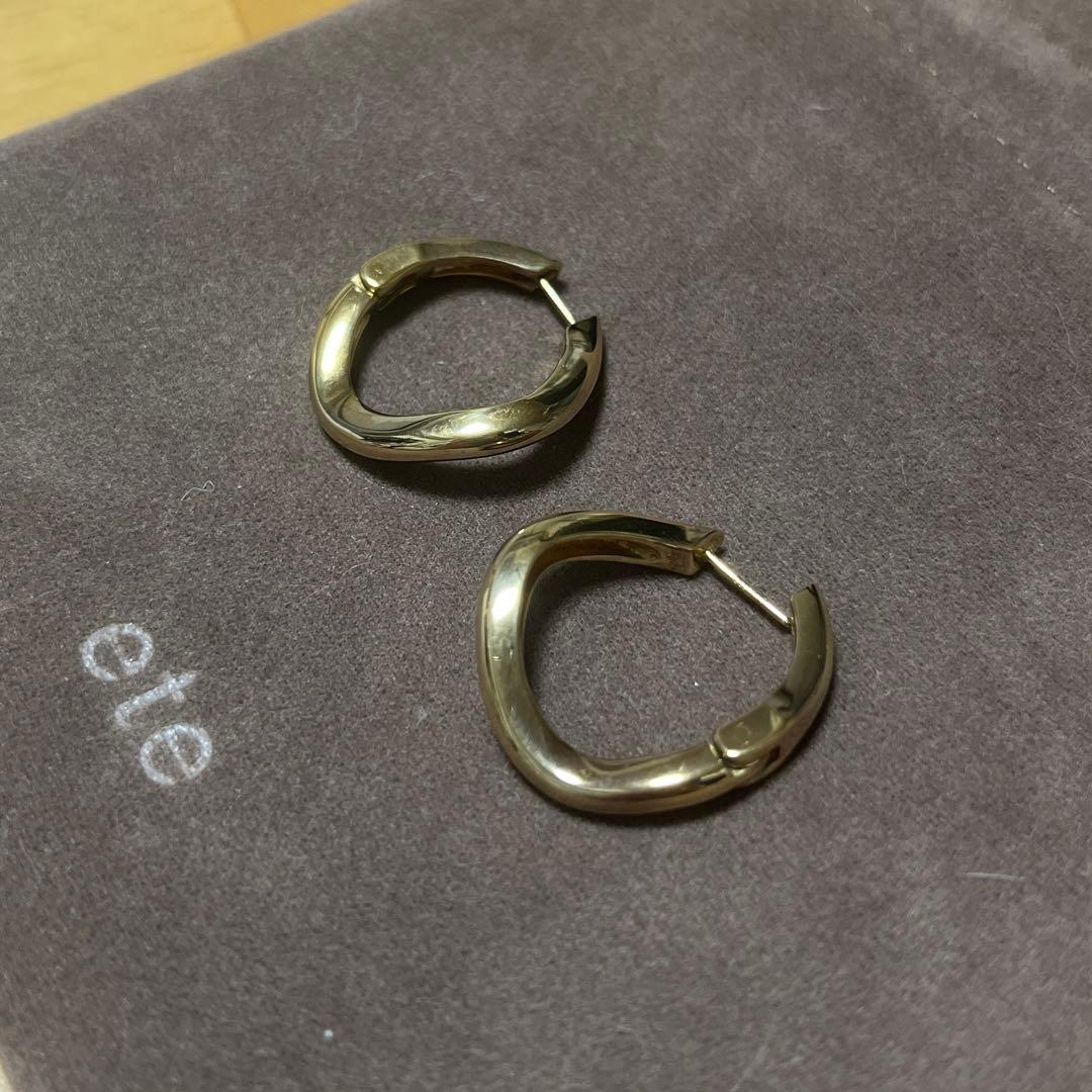 ete ハグピアス イエローゴールド K18 ete】エテ 人気 チャンキー