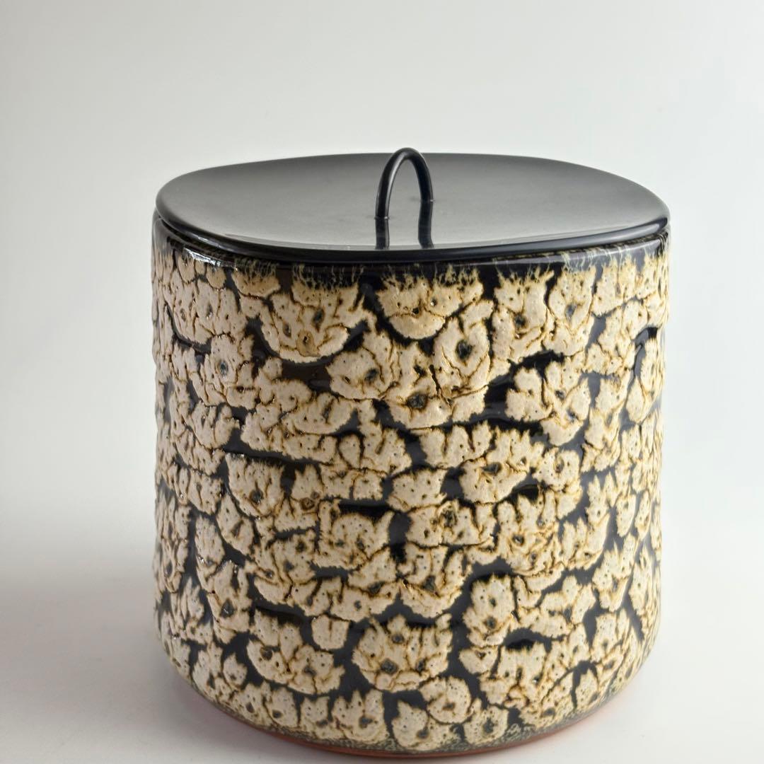 山本正年 斑文釉 水指 共箱 茶道具