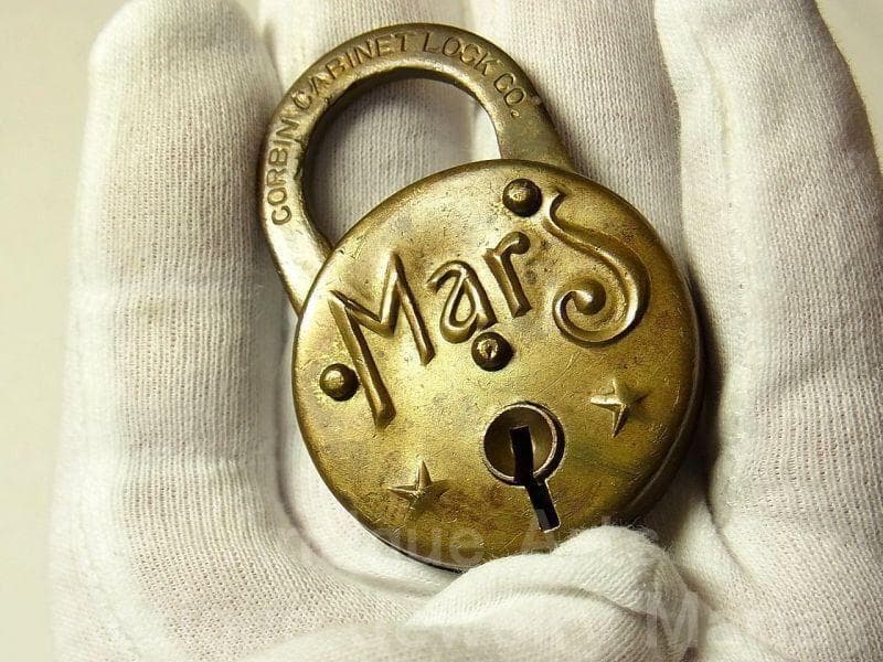 《p1051》“Mars”（火星）1900年初頭 P&F Corbin社 南京錠