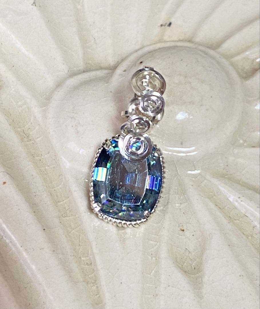 ハンドメイドペンダントトップ⭐︎チタニア(合成ルチル) ブルー