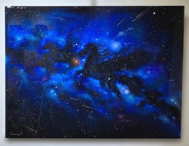 絵画　天馬　銀河　創作一点物　ハンドメイド　レジン　アクリル 大寸　縁起物　宇宙