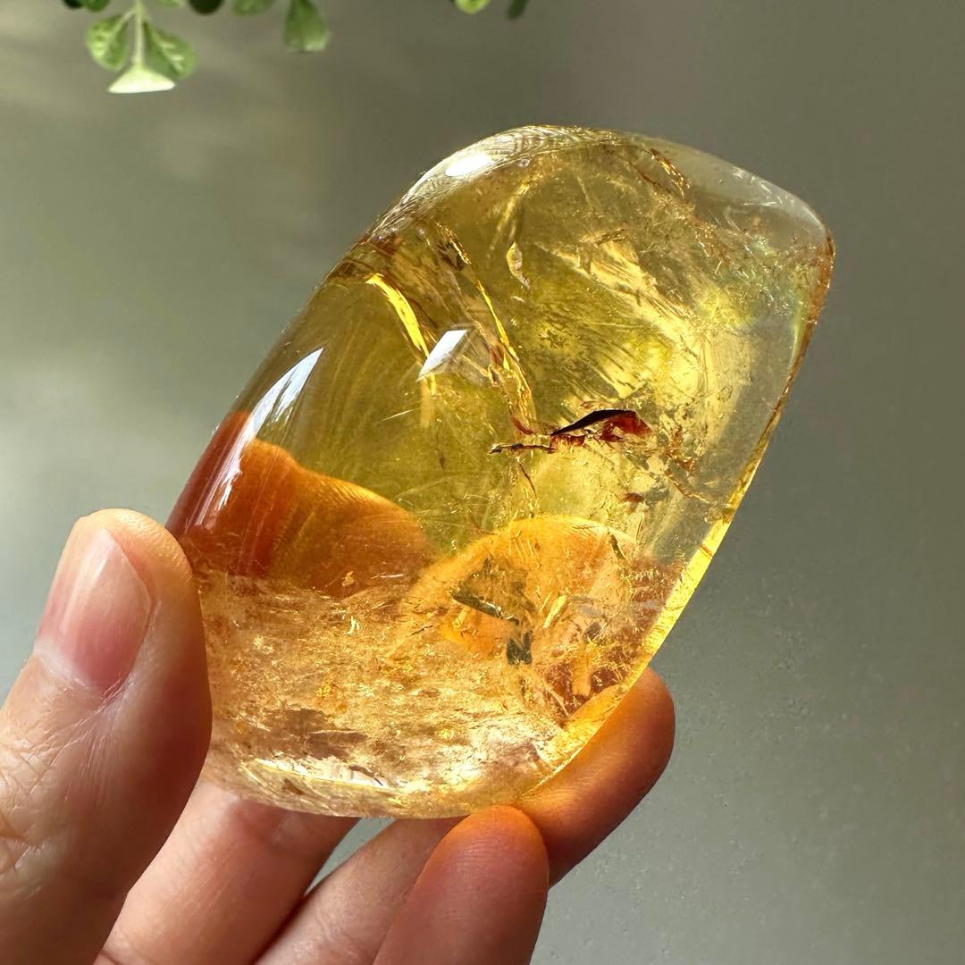 ハニーシトリン　アンバーシトリン　シトリン　フリーフォーム　137.5g 濃いめ