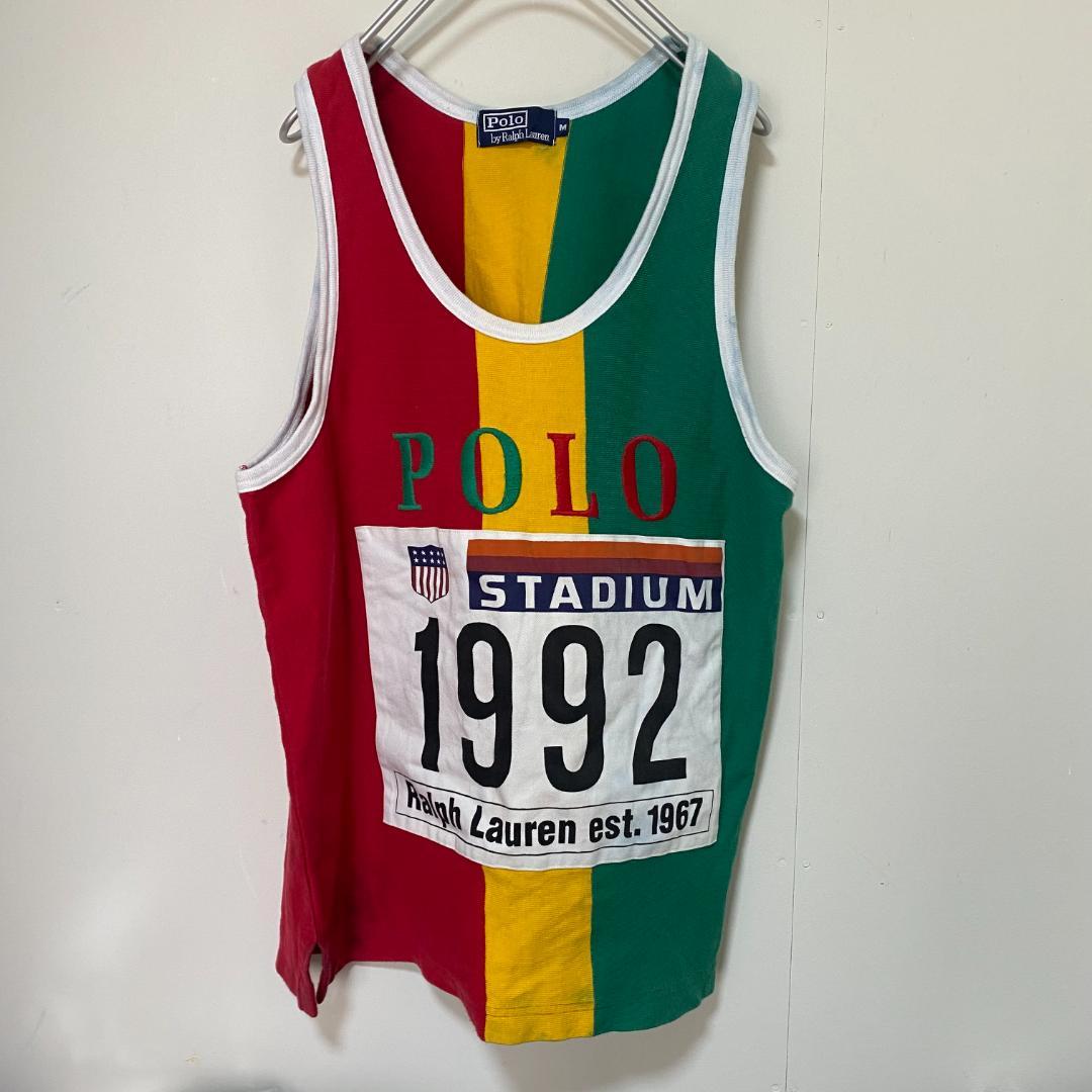 POLO ラルフローレン 1992 STADIUM ラスタカラー タンクトップ - メルカリ