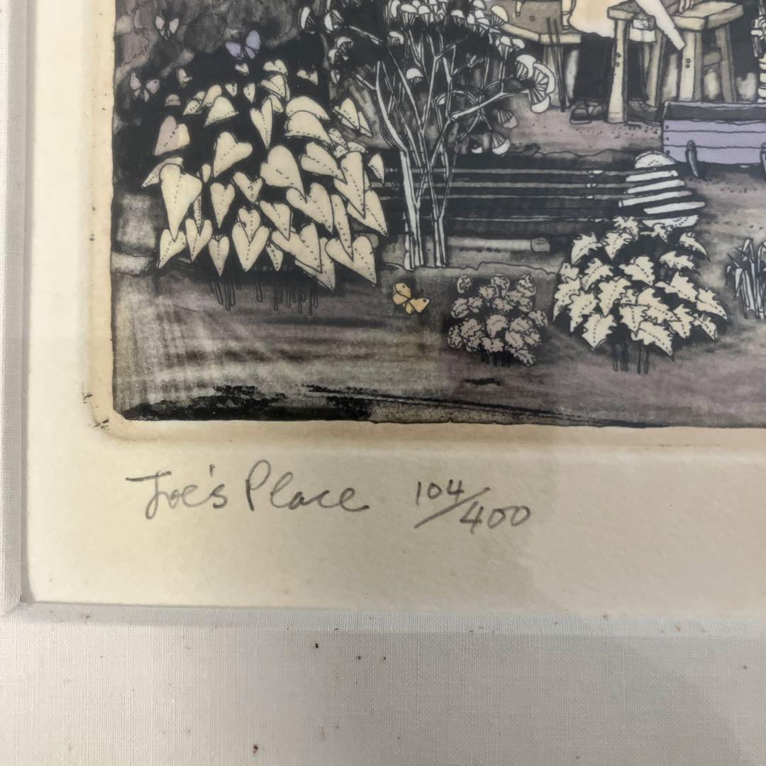 銅版画　グラハムクラーク「ジョーの家」