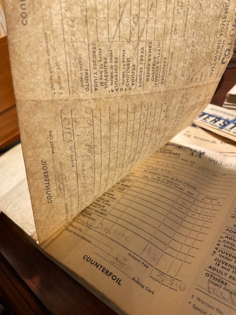 イギリス　鉄道チケット　冊子　レアな鉄道チケット詰め合わせ　ヴィンテージ