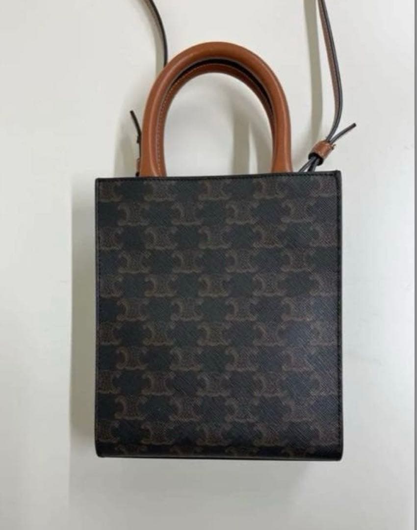 【超美品】CELINE ミニバーティカル トリオンフキャンバス