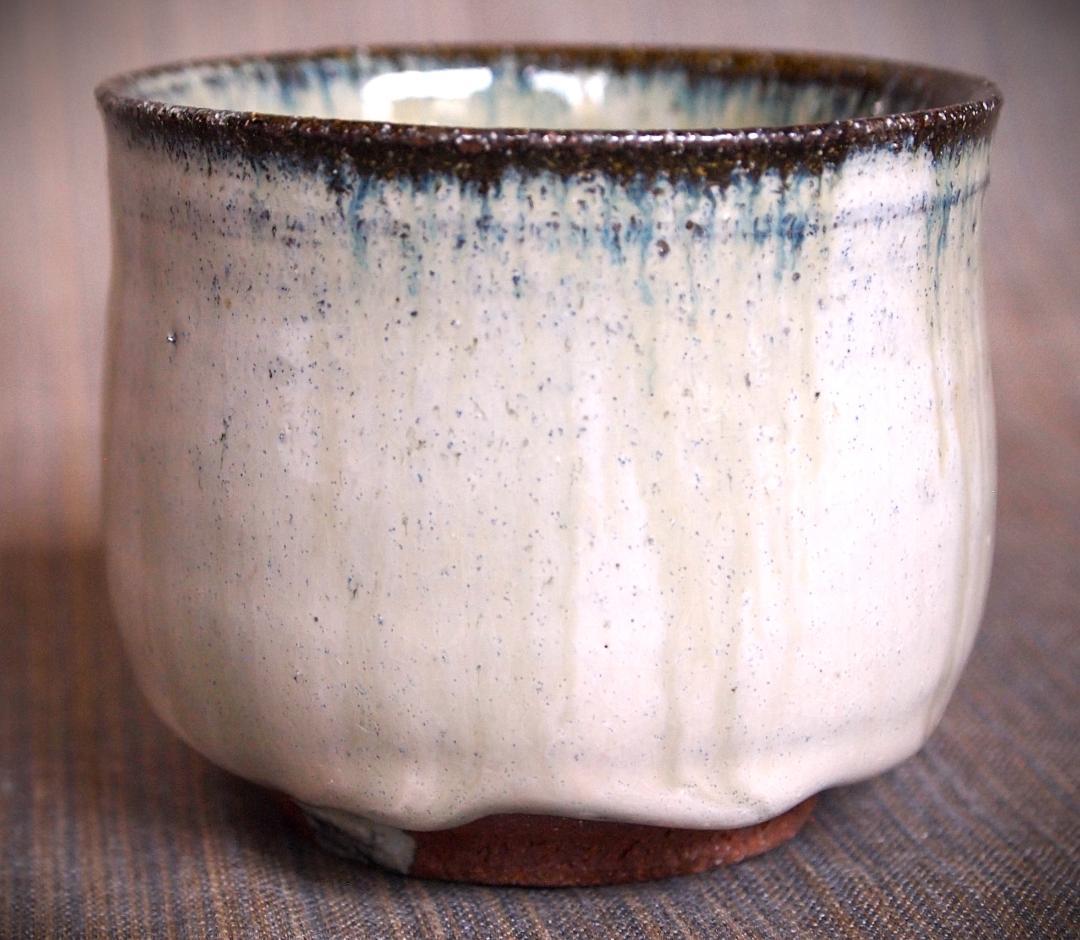 人気作家★伊藤明美【師：有光武元】朝鮮唐津筒形小服碗★焼酎杯にお勧め