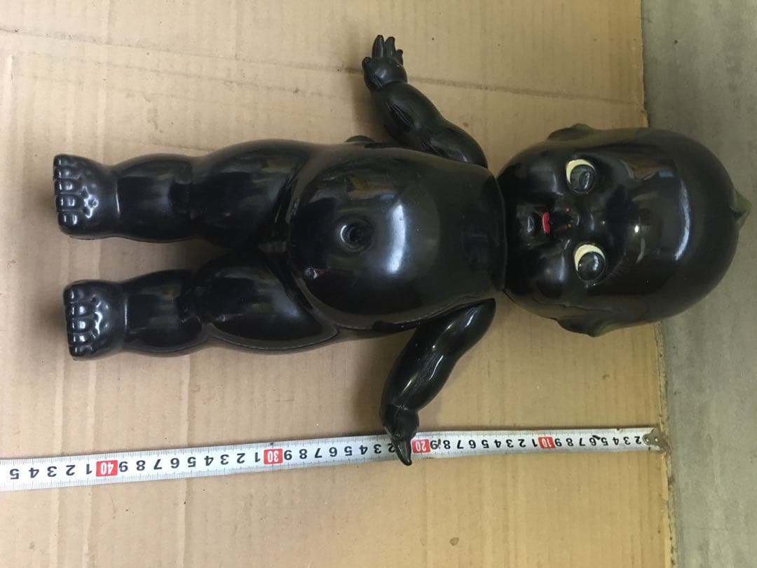 古いキューピー人形 黒 セルロイド