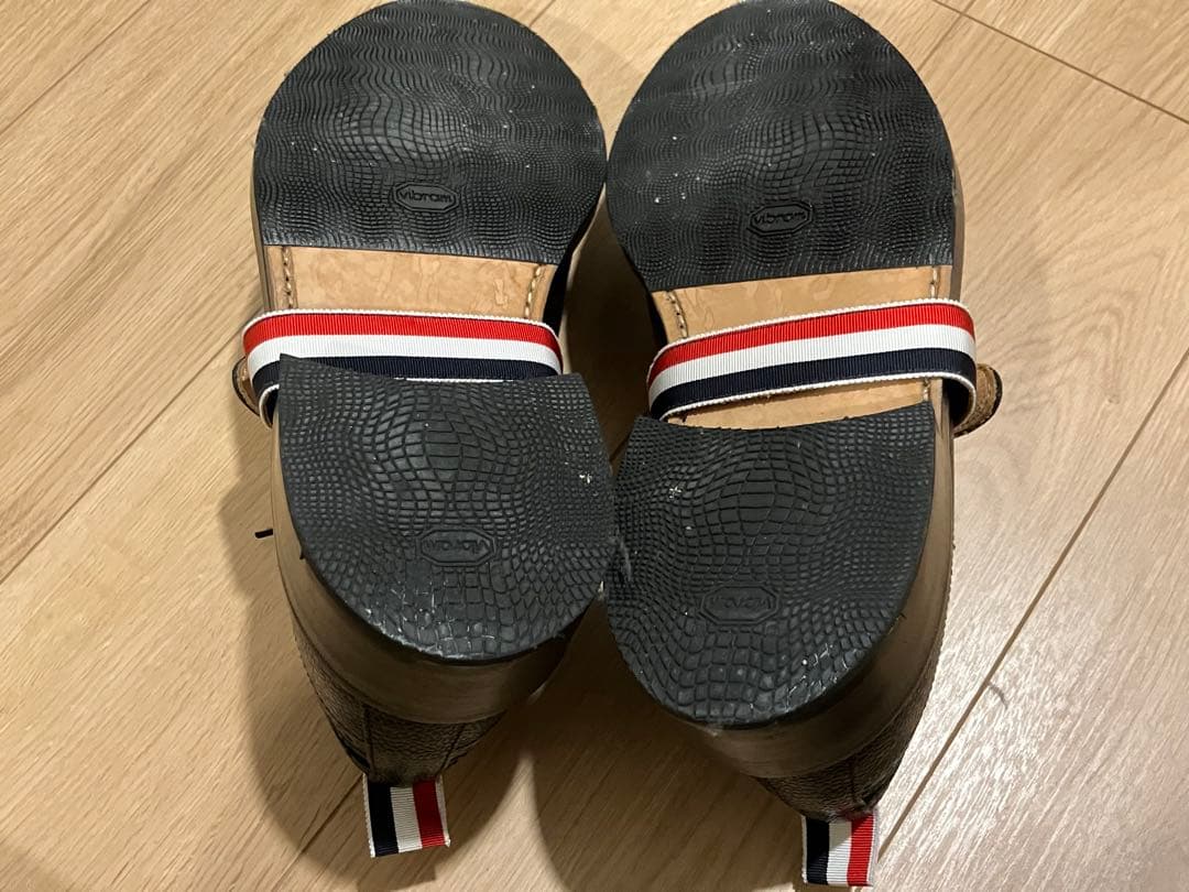 トム ブラウン レザーシューズ US9 27cm ブラック ウィングチップ 革