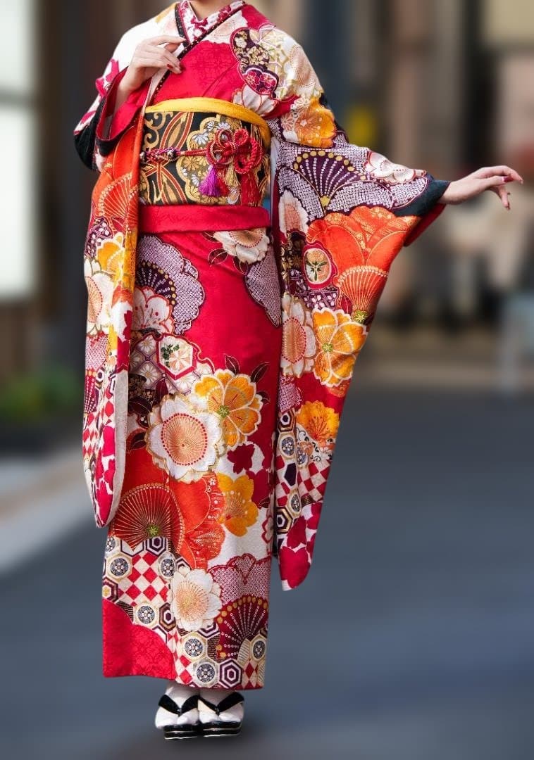 ≪美品≫正絹 振袖9点フルセット【921】【155cm~165cmの方用】 - メルカリ