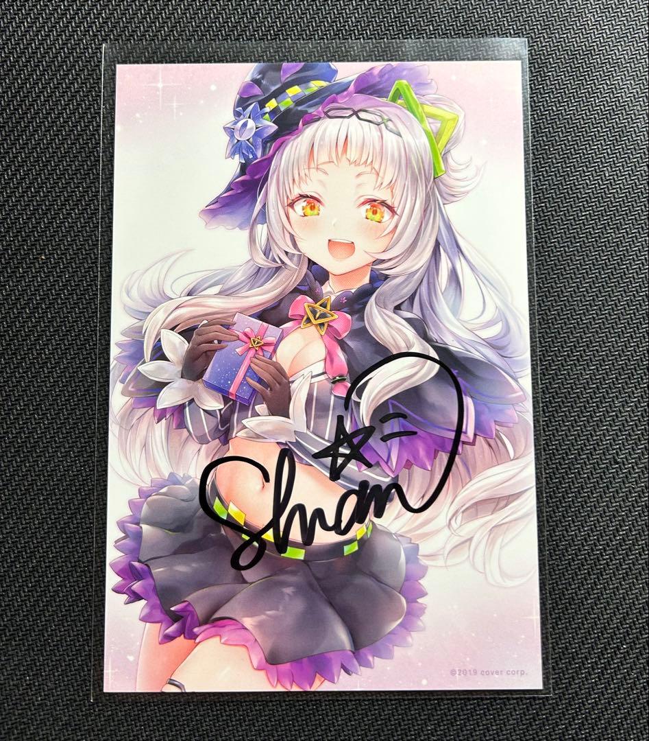 ホロライブ 紫咲シオン 1周年記念 直筆サイン入りポストカード 美品