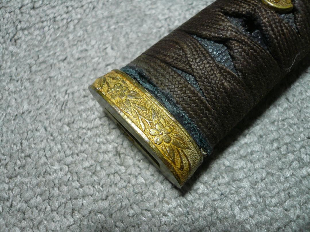 軍刀 柄 旧日本軍 海軍 士官 刀装具 鮫皮 将校 儀礼刀 指揮刀 時代物