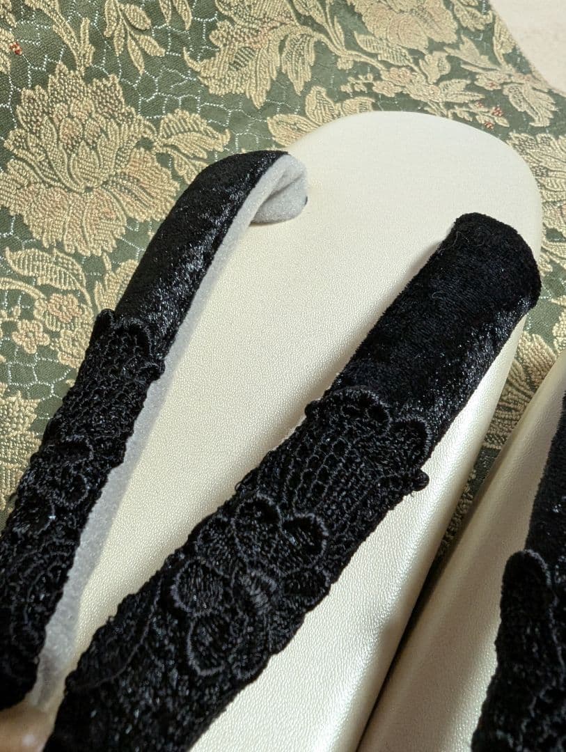 振袖用草履バッグセット　がま口バッグ　 レース　 Freek　フリーサイズ　新品