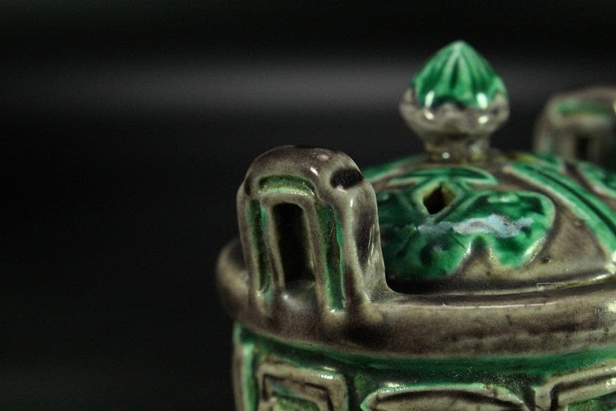 中国美術 コウチ 三足 香炉(K-XA859)