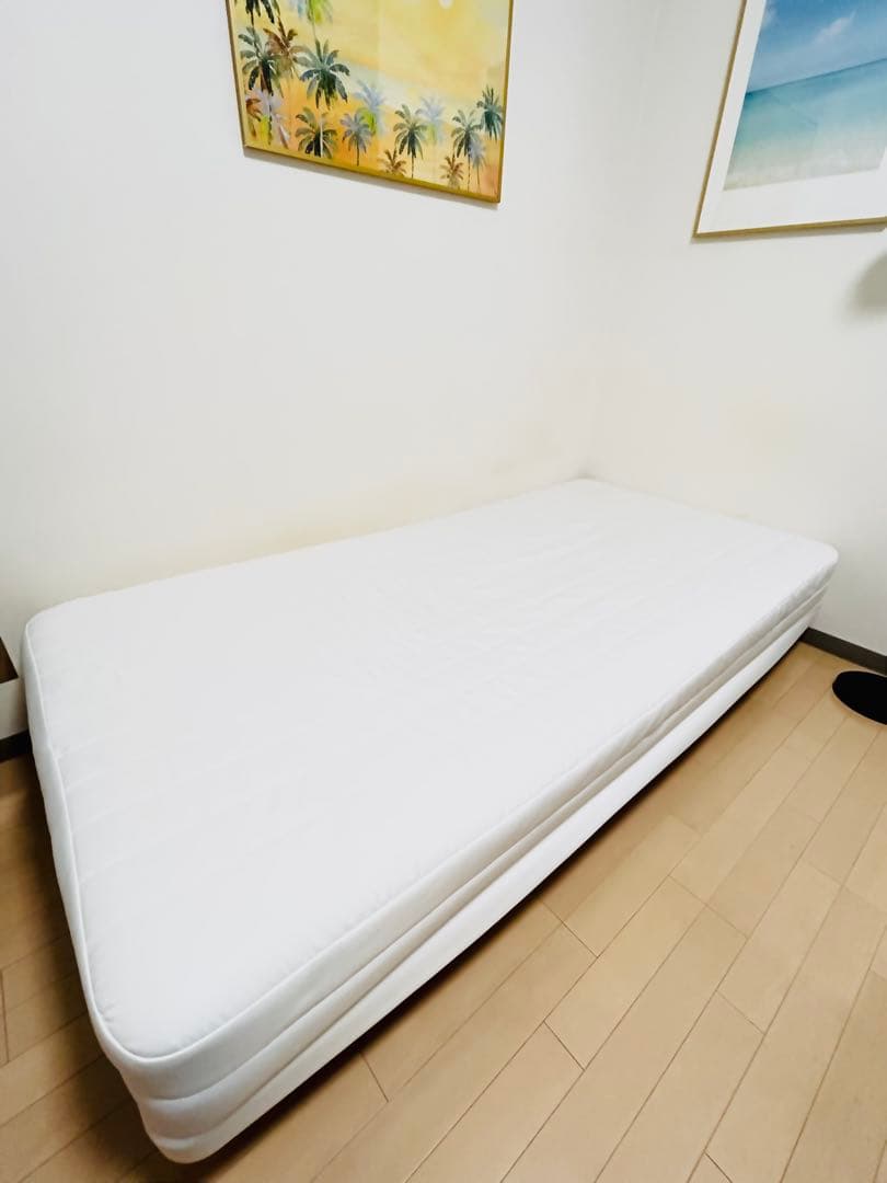 極美品！ 無印 脚付マットレス ポケットコイル 洗えるカバー シングル
