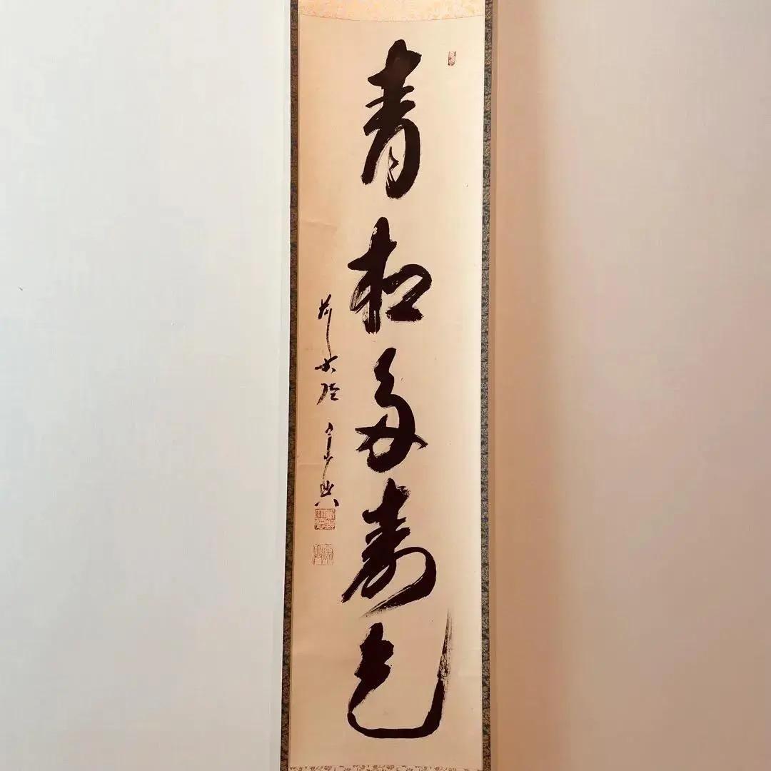 1144 西垣宗興「青松多寿色」 掛軸 臨済宗 大徳寺 禅語