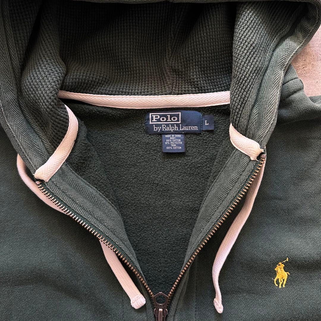 へ*将様 レアカラー 90s ラルフローレン ジップパーカー 裏サーマル 短丈