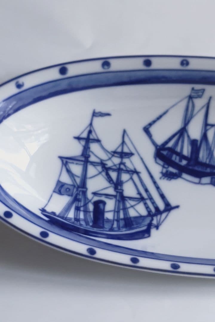 外-2)横浜南蛮柄絵園 皿 - メルカリ