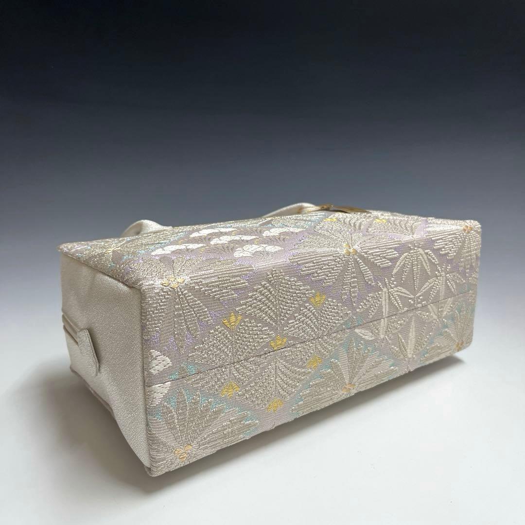 新品未使用品　京都 西陣織正絹帯地使用　利休バッグお茶席　25910