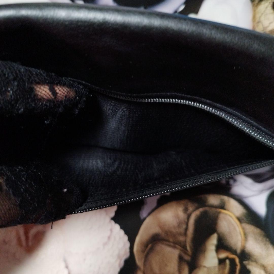 CHANEL ブラックレザー パーティバッグ斜めがけ