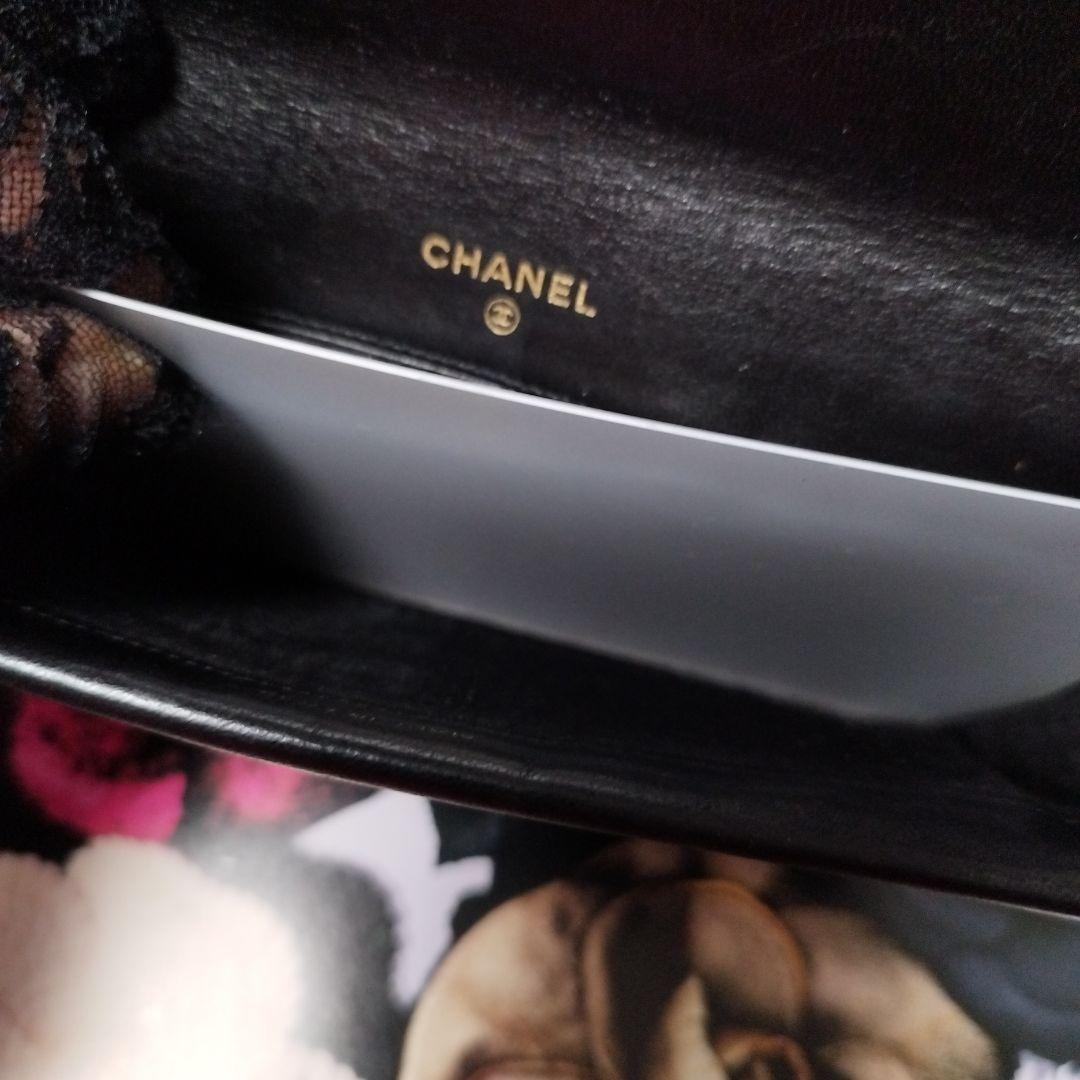 CHANEL ブラックレザー パーティバッグ斜めがけ