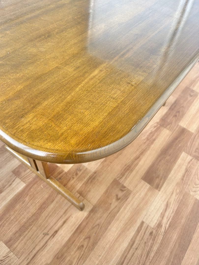 617 浜本工芸 ダイニング　テーブル 高級木製 美品 ナチュラル リビング　a