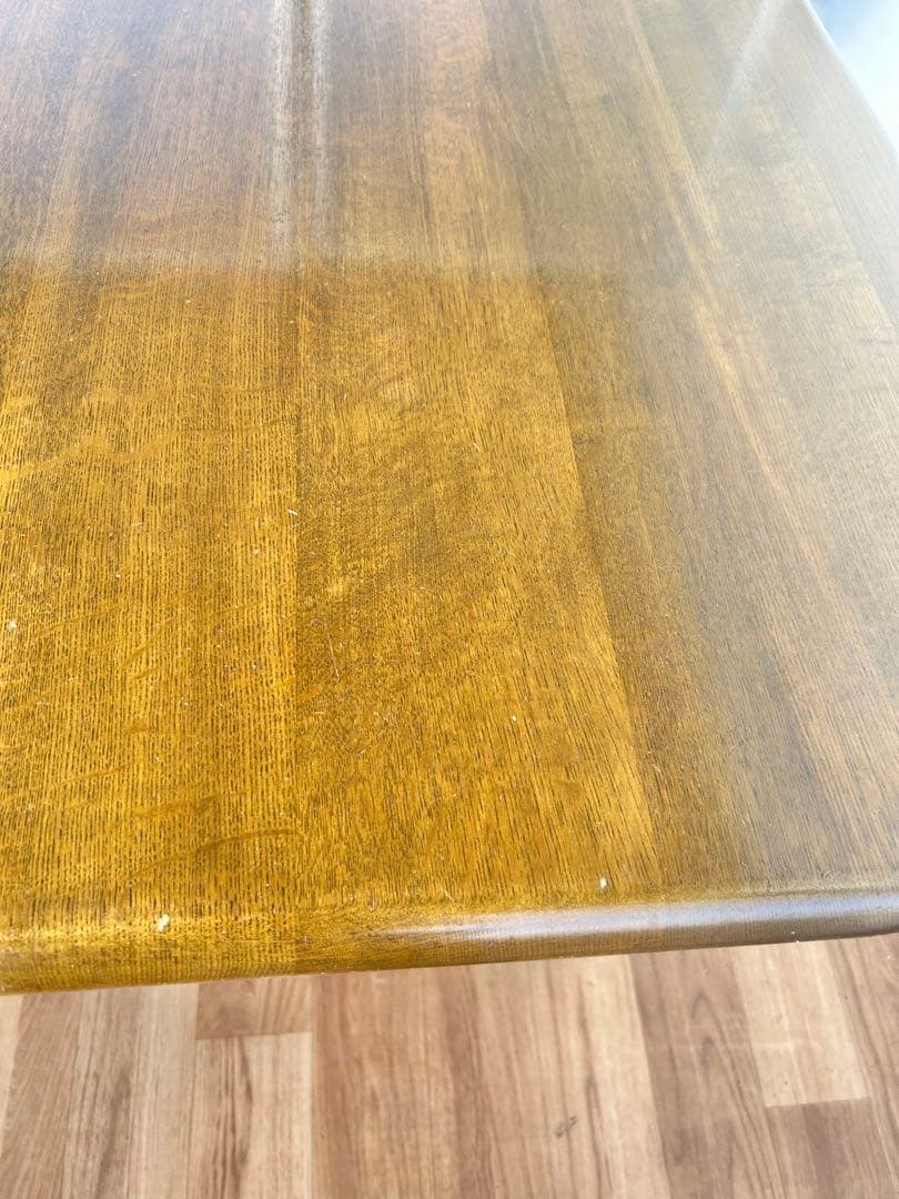 617 浜本工芸 ダイニング　テーブル 高級木製 美品 ナチュラル リビング　a