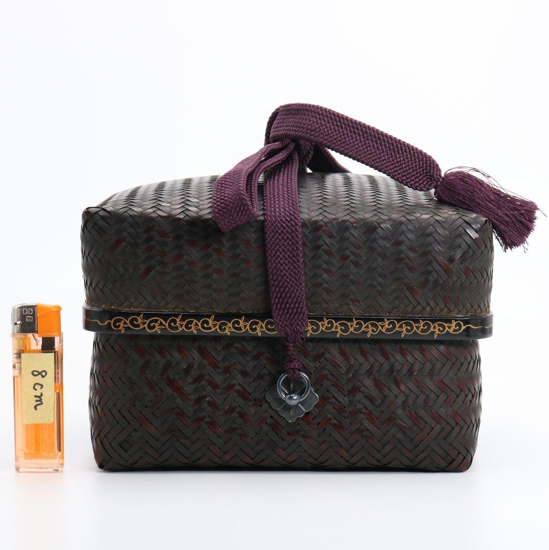 東竹園斎作 茶籠 網代編 野点 茶道具一式 共箱 DR613 R9y - メルカリ