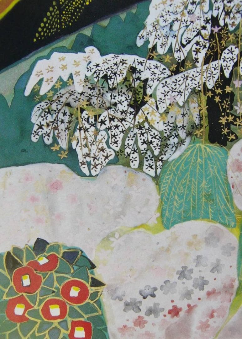 片岡 球子、【桜咲く富士　1】、大判、超希少画集・額装画、状態良好