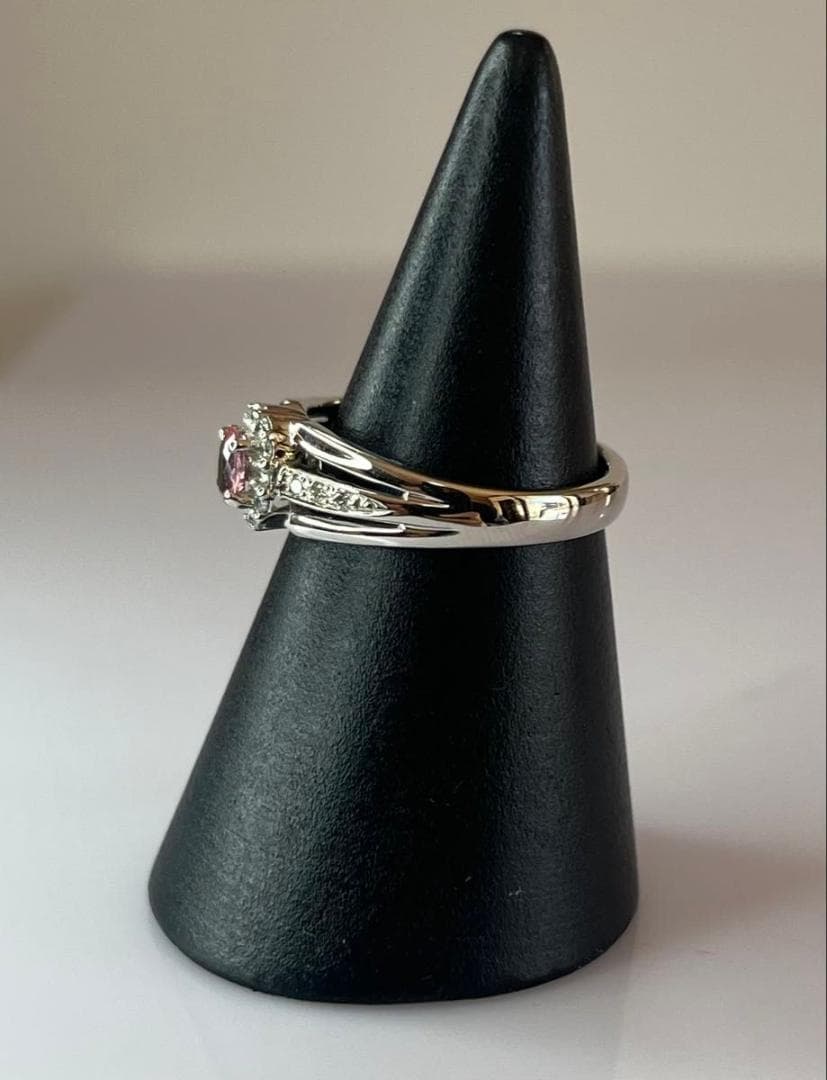 Jun様PTファンシーカラーサファイヤリング 約4.9g中央宝石研究所