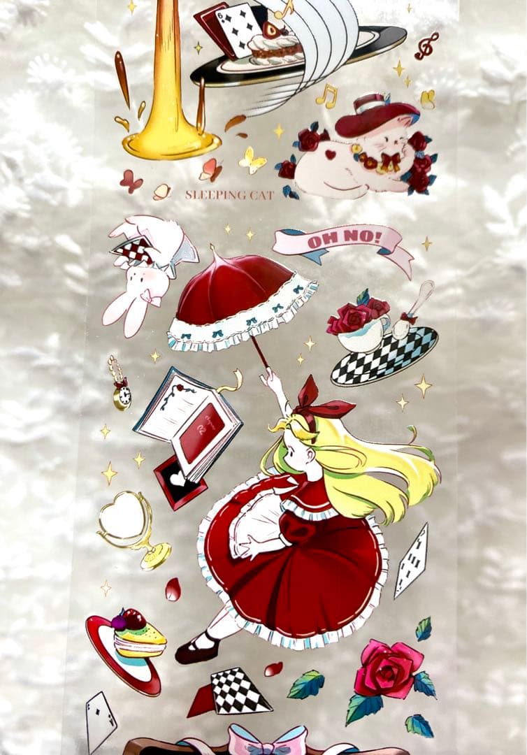 KN055】海外PETマスキングテープ マステ切り売り アリス 爱丽丝冒险兔