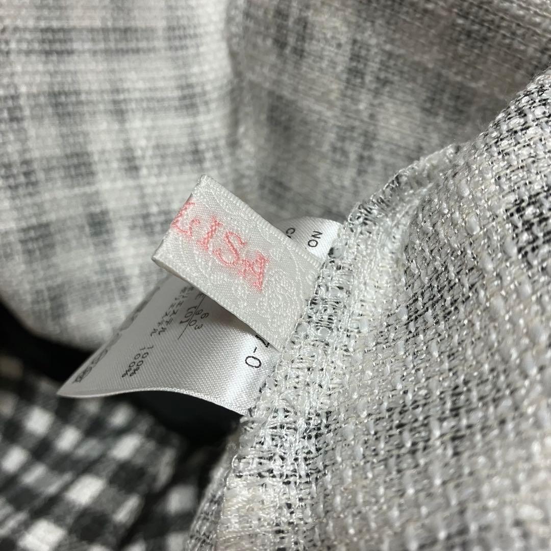 レア♪量産 地雷 LIZLISA ギンガム ツイード スカパン サスペンダー