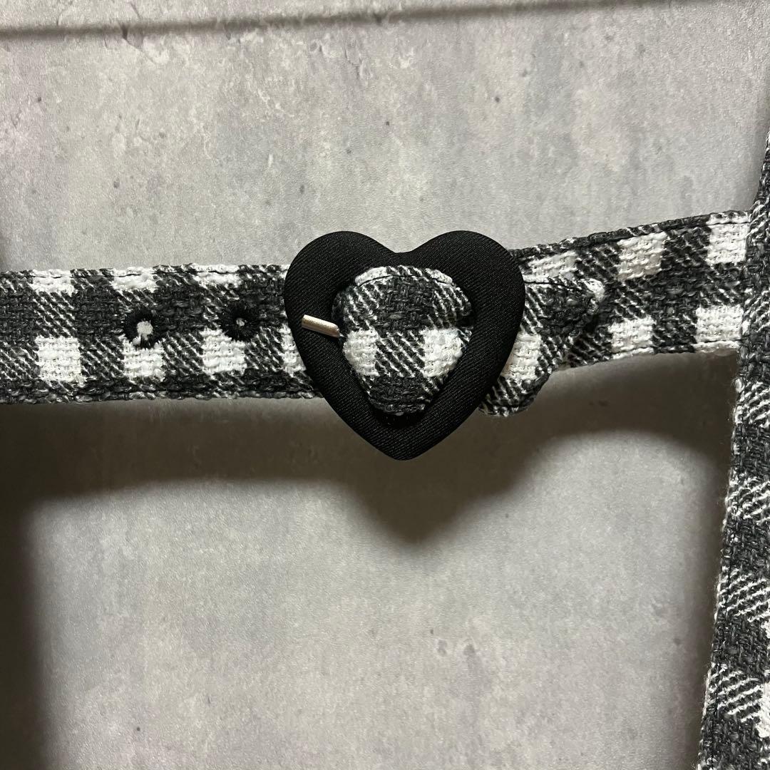 レア♪量産 地雷 LIZLISA ギンガム ツイード スカパン サスペンダー