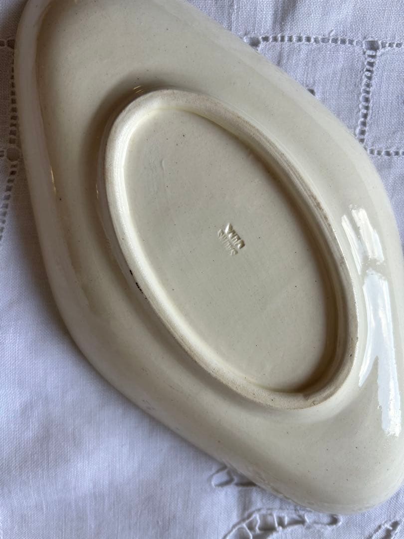 ブラウン　ラヴィエ セピア　ボタニカル　ジャポニズム　　フランス　アンティーク