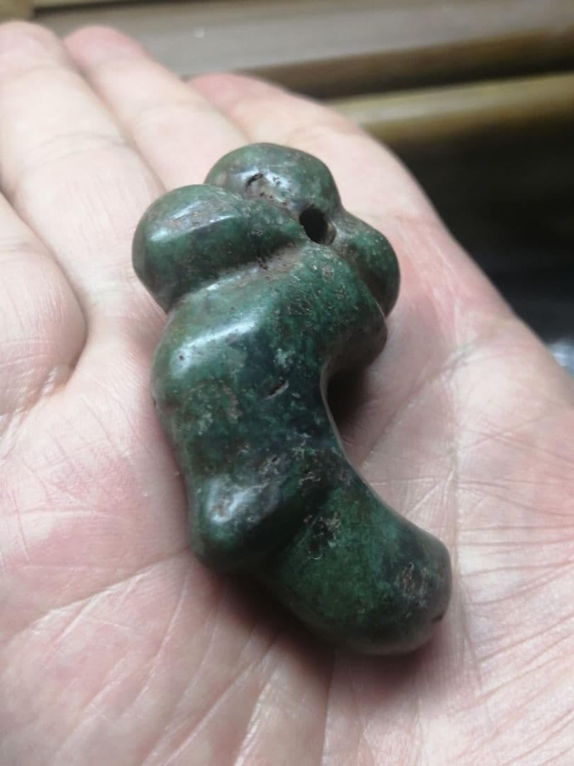 ★【ジャッキー】古墳期『獣形翡翠勾玉』出土品。儀式勾玉。6.50cm